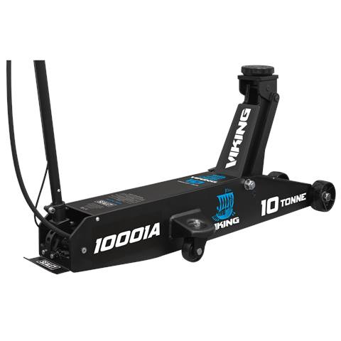 Viking Professional Long Reach Air/Manual Operation Trolley Jack with Rocket Lift 10 Tonne