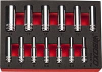 6 PT 1/4" Deep Socket Set In EVA Foam