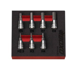 1/4" Hex Bit Socket Set In EVA Foam