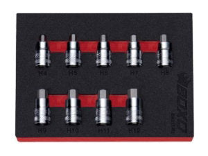 3/8" Hex Super Stubby Bit Socket Set In EVA Foam