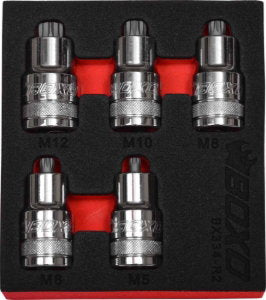 1/2" Spline Super Stubby Bit Socket Set In EVA Foam