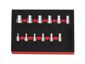 1/4" 12Pc Shallow 12pt Imperial Socket Set