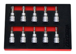 3/8" Tamperproof Torx Bit Socket Set in EVA Foam