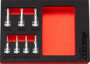 Boxo 1/4" Torx Extractor Bit Socket Set In EVA Foam