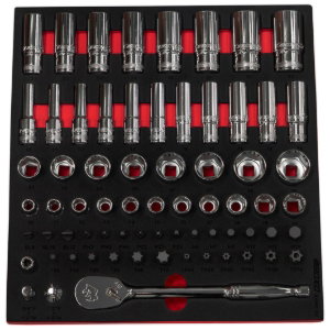 1/2" 6Pt Master Socket Set In EVA Foam