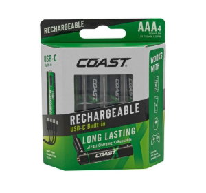 Coast Zithion-X Rechargeable Batteries AAA