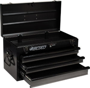Moto 3 Drawer Carry Box Black Body & Grey Drawers