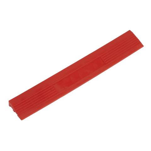 Polypropylene Floor Tile Edge 400 x 60mm, Red Male - Pack of 6