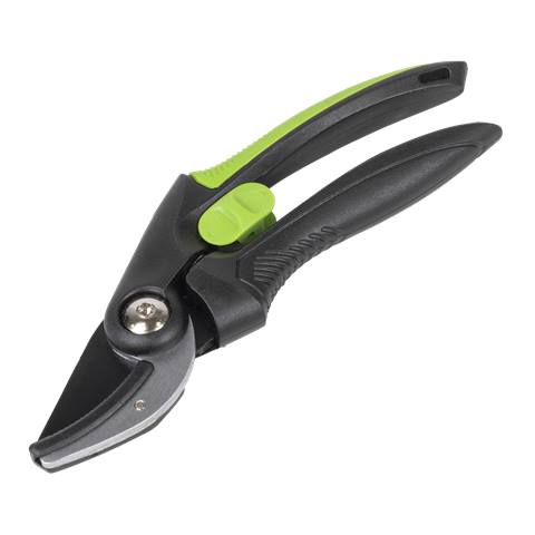 Anvil Secateurs with Soft Grip Handle, Safety Lock & Carbon Steel Blade, 208mm