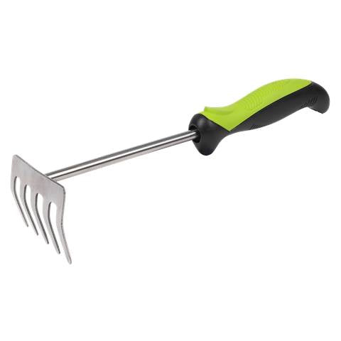 Hand Rake with Soft Grip Handle & Stainless Steel Tines 310mm