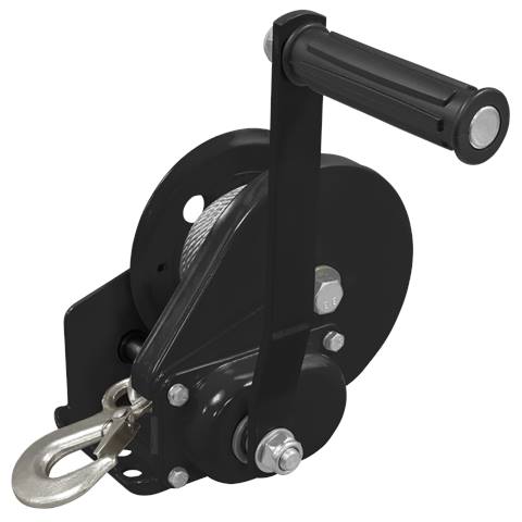 Geared Hand Winch with Brake & Cable 540kg Capacity