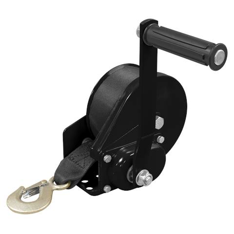 Geared Hand Winch with Brake & Webbing 540kg Capacity