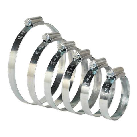 HI-GRIP® Zinc Plated Hose Clip Assortment 45-160mm 26pc