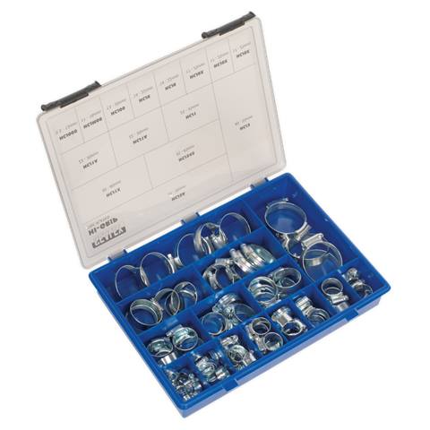 HI-GRIP® Zinc Plated Hose Clip Assortment 9.5-55mm 81pc
