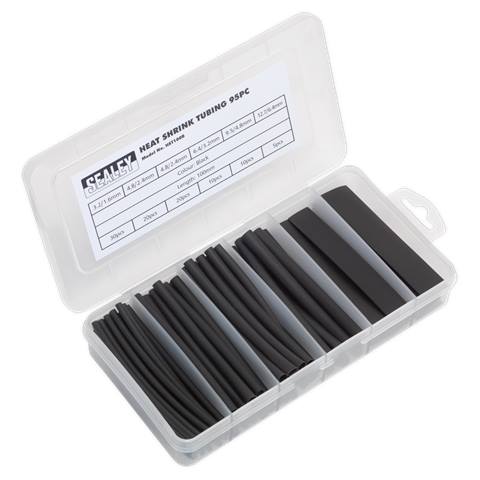Heat Shrink Tubing Assortment 100mm 95pc - Black