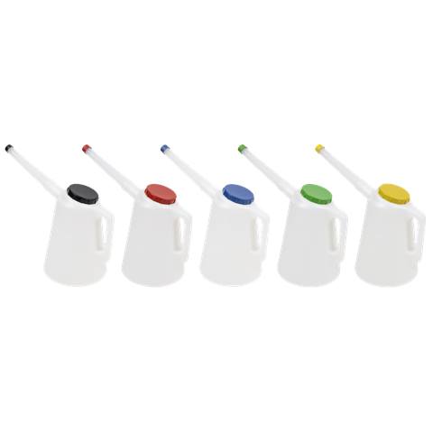 Oil Containers with Lid & Flexible Spout 3L - Set of 5