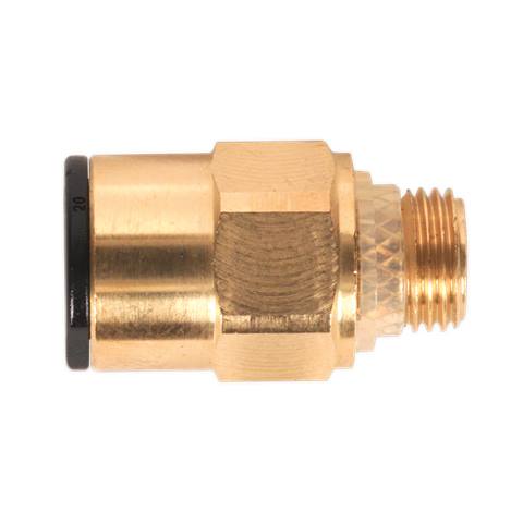 John Guest® Brass SuperThread Straight Adaptor 8mm x 1/8"BSP - Pack of 2