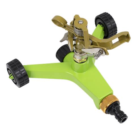 Pulsating Sprinkler with Metal Wheeled Base