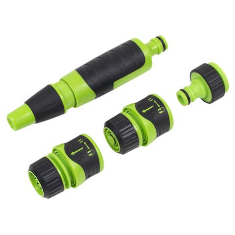 Deluxe Soft-Touch Hose Nozzle & Connector Set 4pc