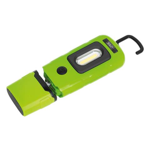 Rechargeable 360° Inspection Light 3W COB & 1W SMD LED - Green