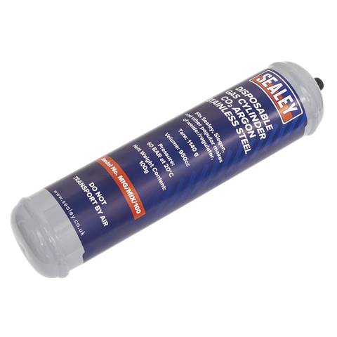 Disposable Carbon Dioxide/Argon Gas Cylinder 100g
