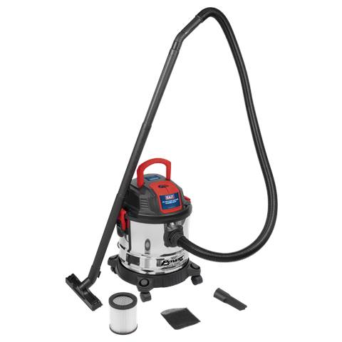 20L Vacuum Cleaner Wet & Dry Stainless Steel Drum 1200W/230V
