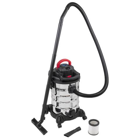 30L Vacuum Cleaner Wet & Dry with Stainless Steel Drum & Detachable Leaf Blower 1200W/230V
