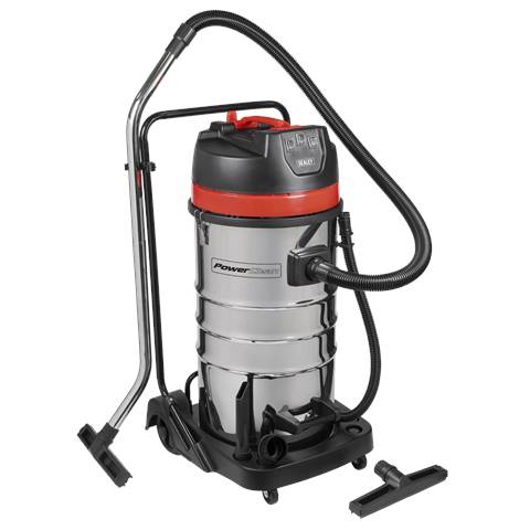 100L Vacuum Cleaner Wet & Dry with Stainless Steel Drum 3000W/230V
