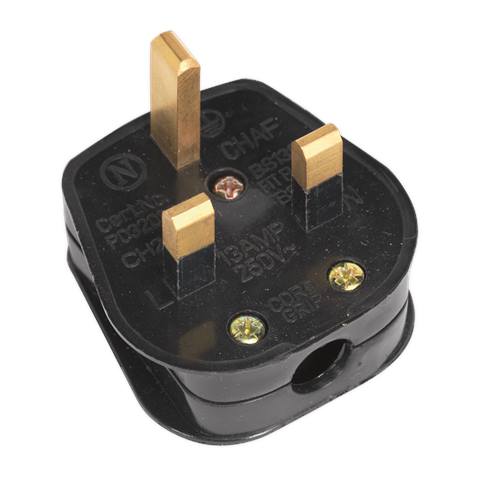 13A Rewirable Plug - Black