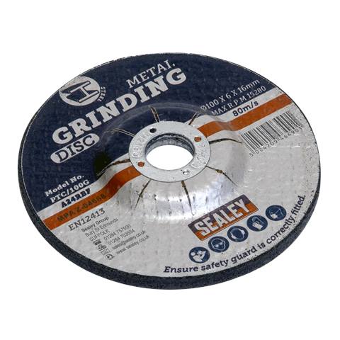 100 x 6mm Grinding Disc 16mm Bore