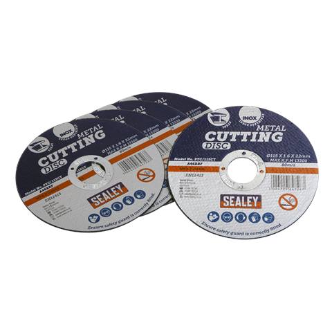 115 x 1.6mm Cutting Disc 22mm Bore - Pack of 5