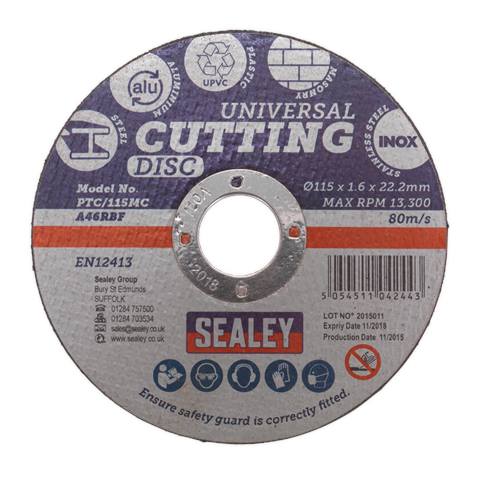 115 x 1.6mm Universal Cutting Disc 22mm Bore