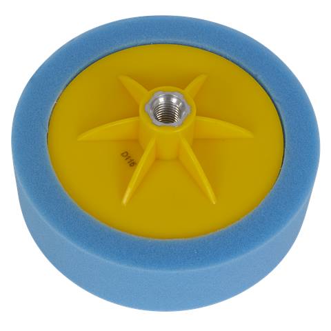 150 x 50mm Buffing & Polishing Foam Head M14 x 2mm - Blue/Medium