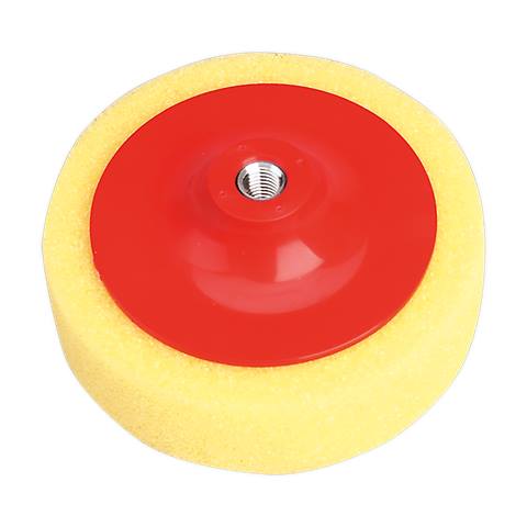 150 x 50mm Buffing & Polishing Foam Head M14 x 2mm - Yellow/Coarse