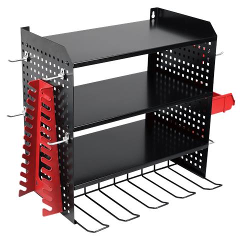 Power Tool Storage Rack with Shelves