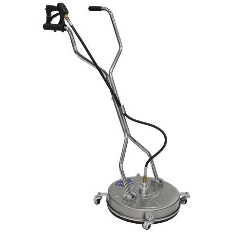18" Surface Cleaner with Dual Handle & Rotating Spray Bar - Stainless Steel