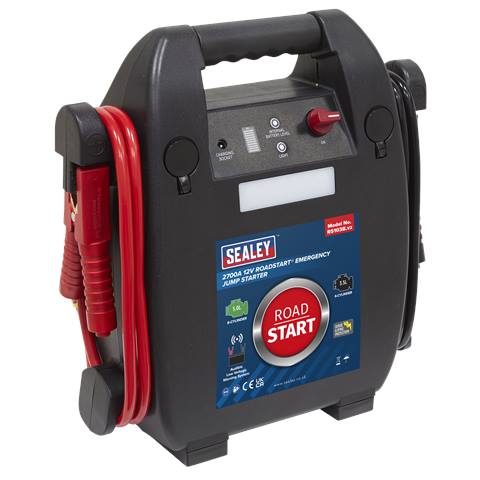 RoadStart® 12V Emergency Jump Starter 2700 Peak Amps