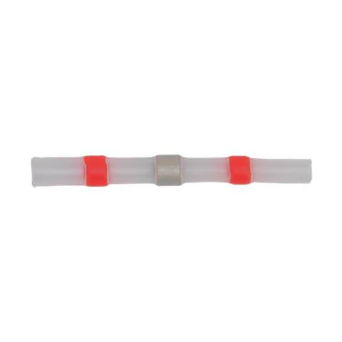 Heat Shrink Butt Connector Solder Terminal 22-18 AWG, Red - Pack of 25