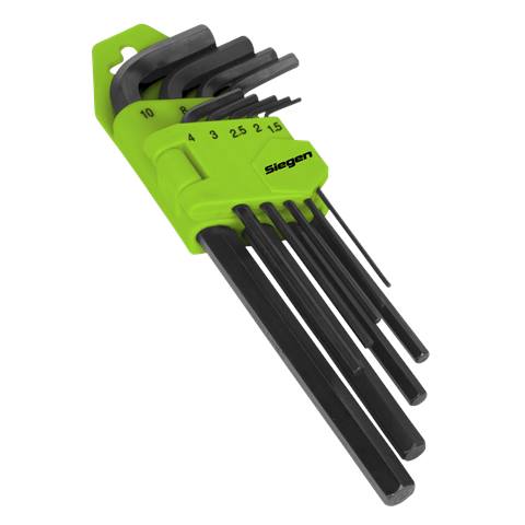 Siegen Long Hex Key Set 9pc