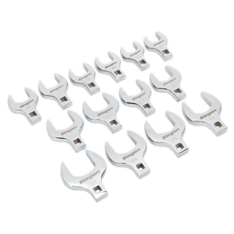 Siegen Crow's Foot Open End Spanner Set 1/2"Sq Drive 14pc