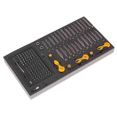 Siegen Specialised Bit Set & Folding Hex Keys with Tool Tray 192pc