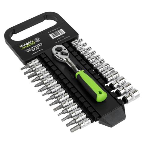 Siegen Socket & Socket Bit Set 1/4"Sq Drive 27pc