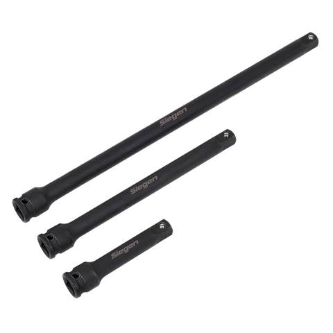 Siegen Impact Extension Bar Set 3/8"Sq Drive 3pc