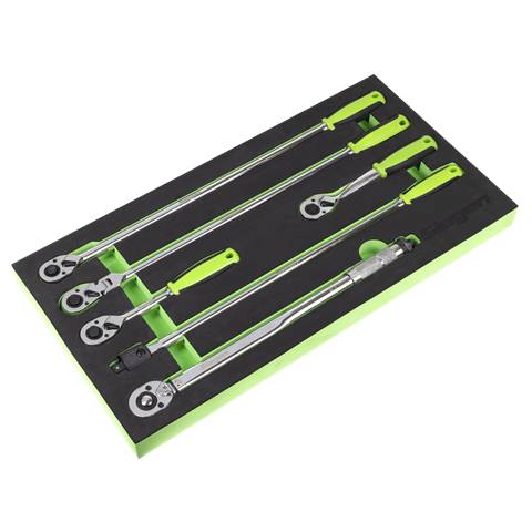 Siegen Ratchet Wrench, Breaker Bar & Torque Wrench Set 1/2"Sq Drive 6pc