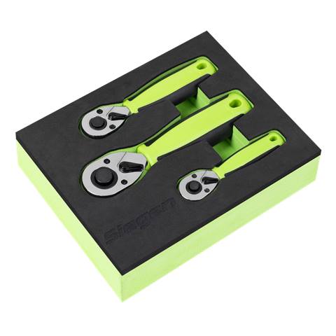 Stubby Ratchet Wrench Set 3pc
