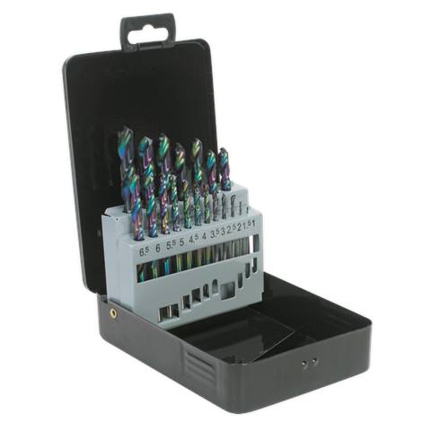 Siegen HSS Edge Ground Drill Bit Set 19pc - DIN 338