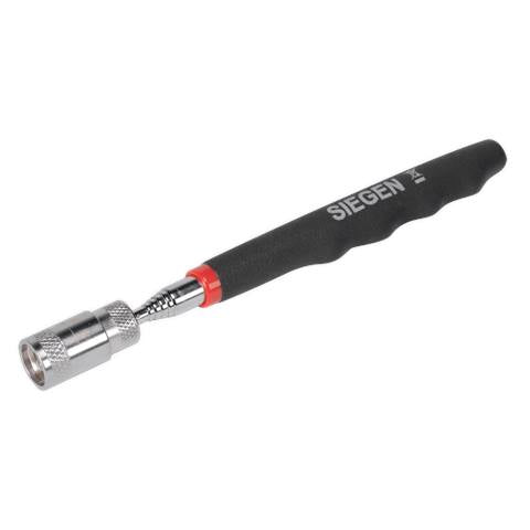 Siegen Heavy-Duty Magnetic Pick-Up Tool with LED 3.6kg Capacity
