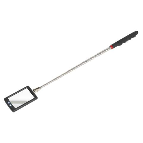 Siegen Telescopic Inspection Mirror with 2 LEDs 52 x 83mm