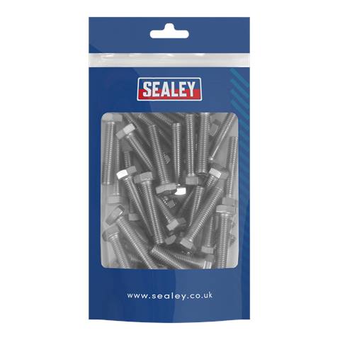 Stainless Steel Set Screw M8 x 1.25 Pitch, DIN 933 - Pack of 50