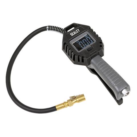 Rechargeable Digital Tyre Inflator with Clip-On Connector